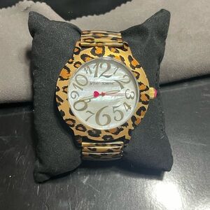 Betsey Johnson leopard print watch